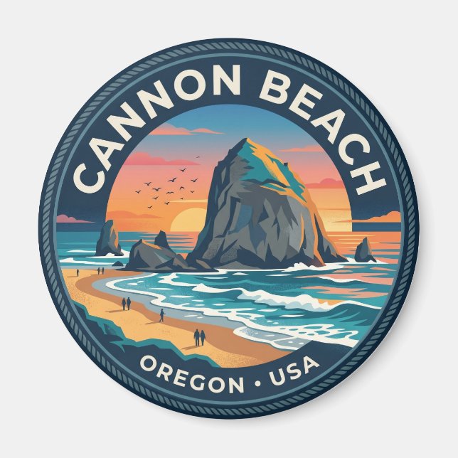 Cannon Beach Oregon Magnet (Front)