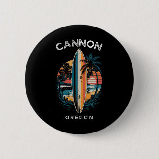 Cannon Beach Oregon Men Women Surfing  6 Cm Round Badge