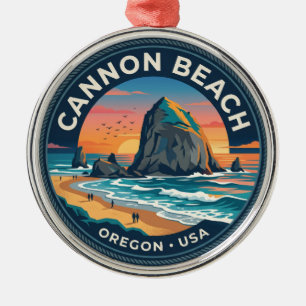 Cannon Beach Oregon Metal Ornament