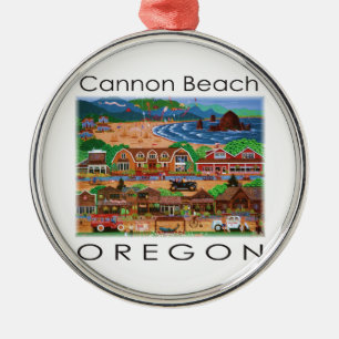 Cannon Beach ~ Oregon Metal Tree Decoration