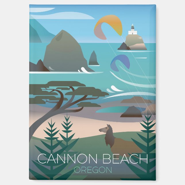 Cannon Beach, Oregon Refrigerator Magnet (Front)