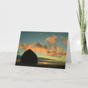 Cannon Beach Oregon Sunset, Folded Greeting Card