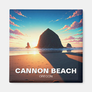 Cannon Beach Oregon sunset Magnet