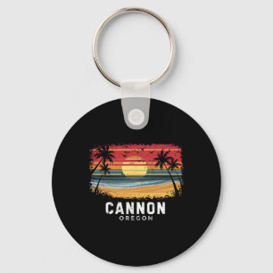 Cannon Beach Oregon Surfboard Beach Key Ring