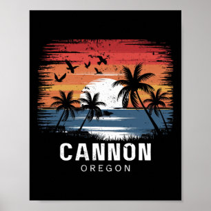 Cannon Beach Oregon Surfing Surfer _1  Poster
