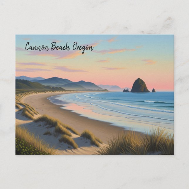 Cannon Beach Oregon Travel Postcard (Front)