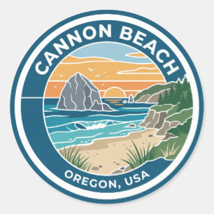 Cannon Beach USA Classic Round Sticker