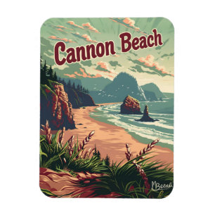 Cannon Beach Vintage Magnet