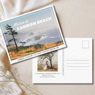 Cannon Beach Wedding Save the Date Postcard