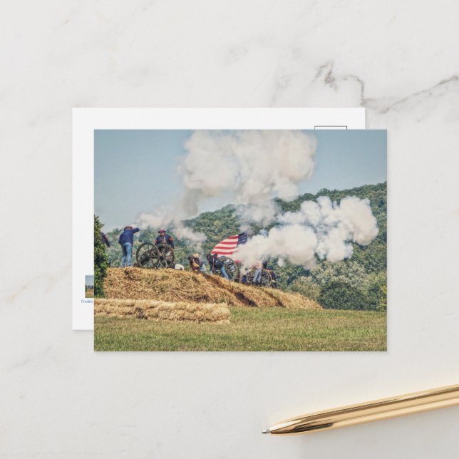 Cannon Fire Postcard (Front/Back In Situ)