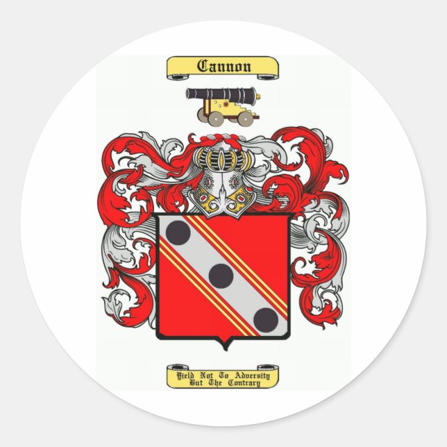 cannon (irish) classic round sticker (Front)