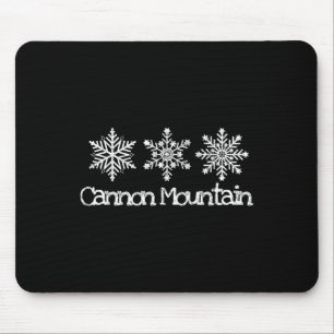 Cannon Mountain Franconia Notch Snowflakes Ski Ski Mouse Pad