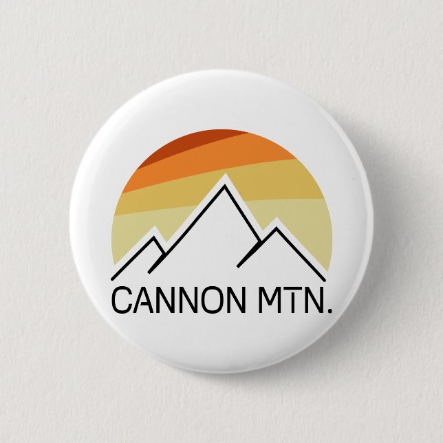 Cannon Mountain New Hampshire Retro 6 Cm Round Badge (Front)