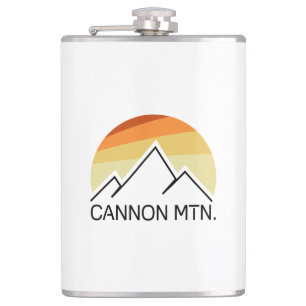 Cannon Mountain New Hampshire Retro Hip Flask