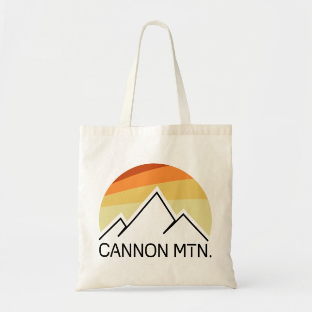 Cannon Mountain New Hampshire Retro Tote Bag (Front)