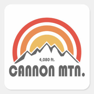 Cannon Mountain New Hampshire Square Sticker