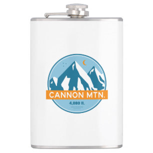 Cannon Mountain New Hampshire Stars Moon Hip Flask