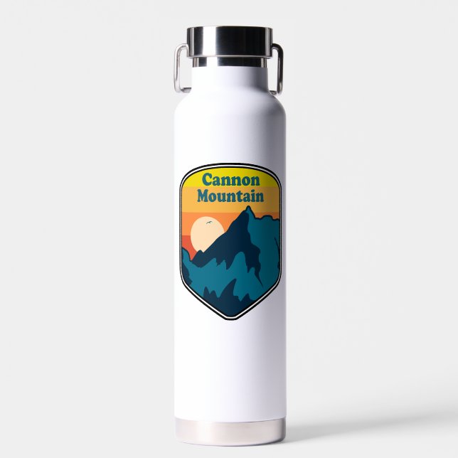 Cannon Mountain New Hampshire Sunrise Water Bottle (Front)