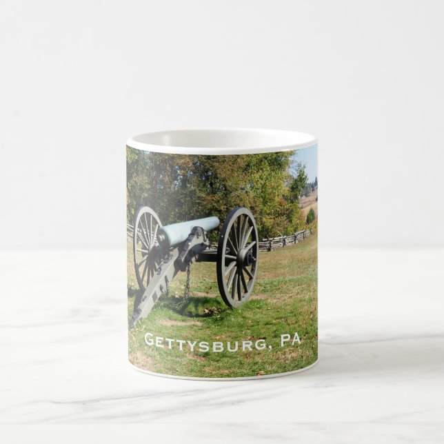 Cannon on the Gettysburg Battlefield Coffee Mug (Center)