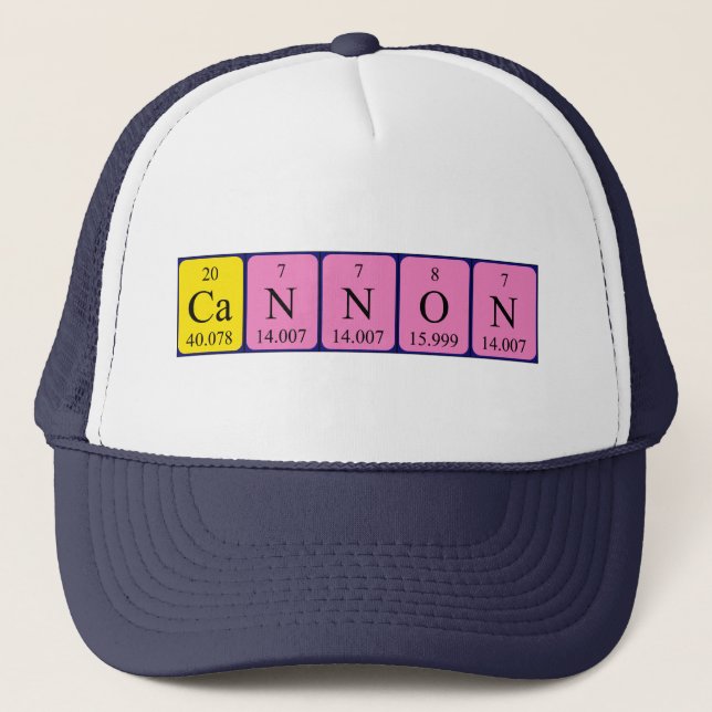 Cannon periodic table name hat (Front)