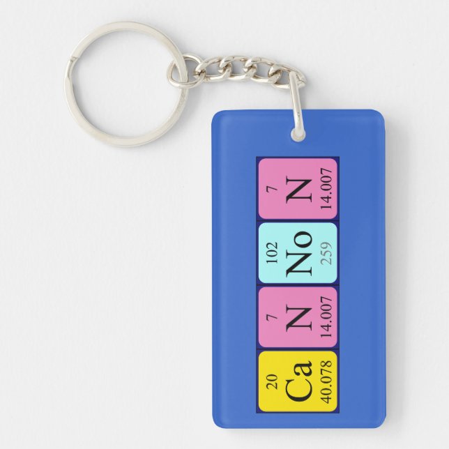 Cannon periodic table name keyring (Front)