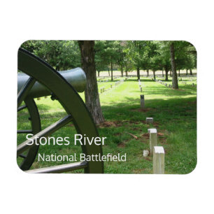 Cannon, Tombstones, Stones River National Cemetery Magnet