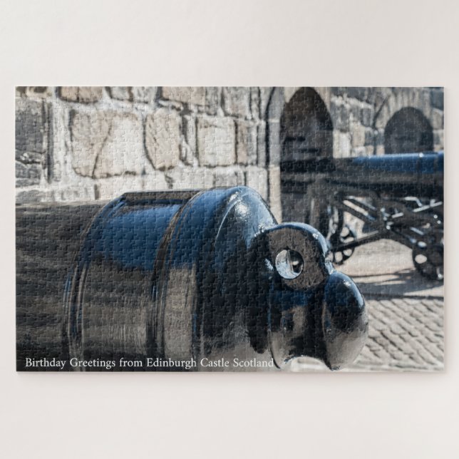 Cannons Edinburgh Castle. Jigsaw Puzzle (Horizontal)