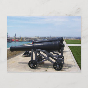 Cannons On Malta Postcard