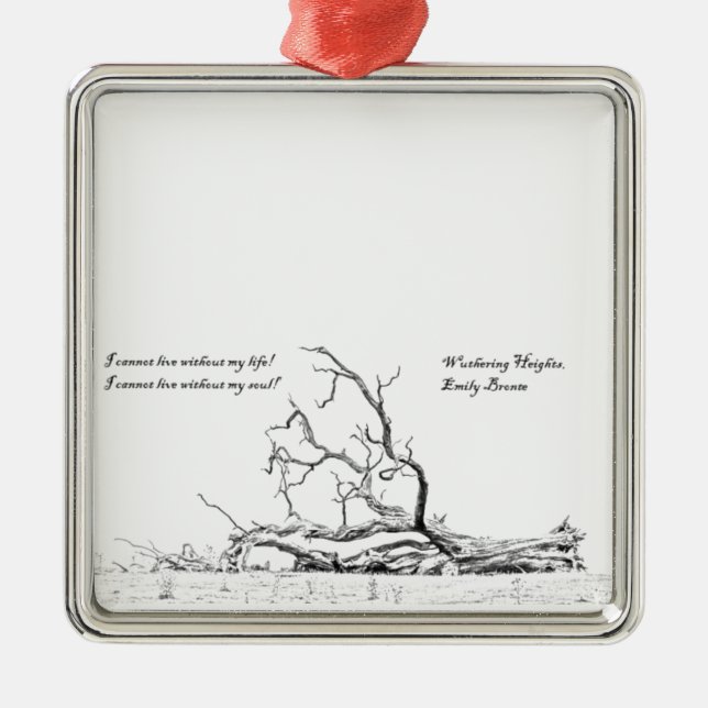 Cannot Live Without My Soul Wuthering Heights Metal Tree Decoration (Front)