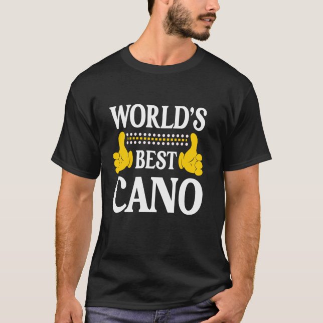 Cano Surname Funny Team Family Last Name World's B T-Shirt (Front)