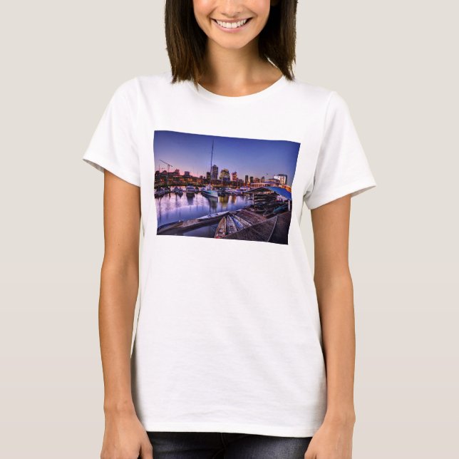 Canoas Al Atardecer - Canoes At Sunset T-Shirt (Front)