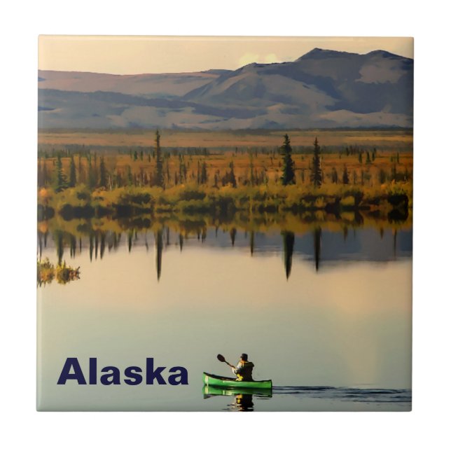Canoe Alaska Ceramic Tile (Front)