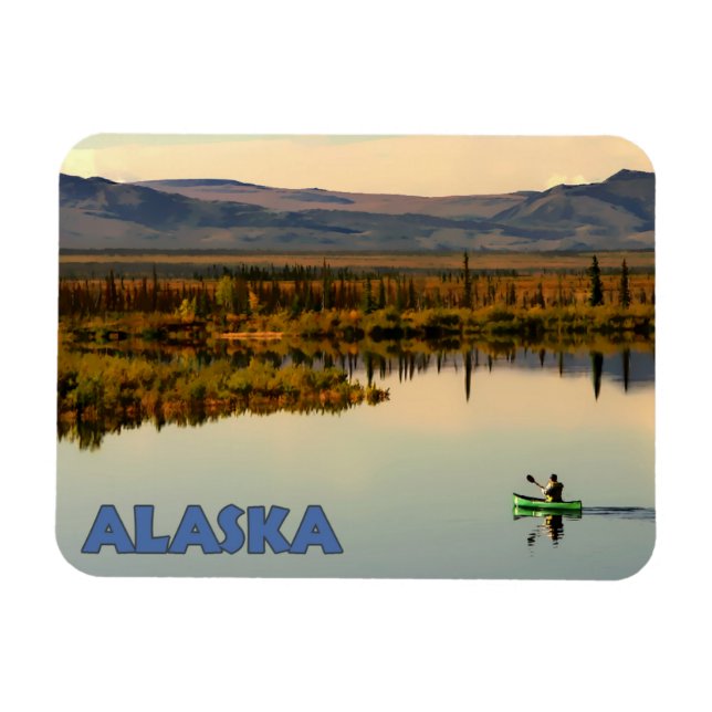 Canoe Alaska Magnet (Horizontal)