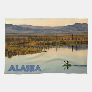 Canoe Alaska Tea Towel