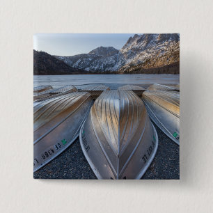 Canoe At The Lake 15 Cm Square Badge