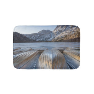Canoe At The Lake Bath Mat