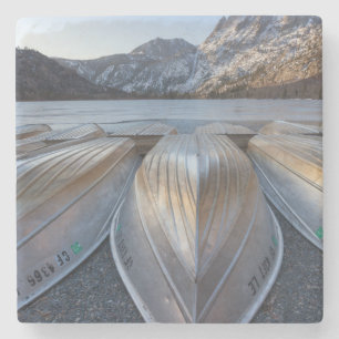 Canoe At The Lake Stone Coaster