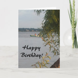 Canoe Birthday Card