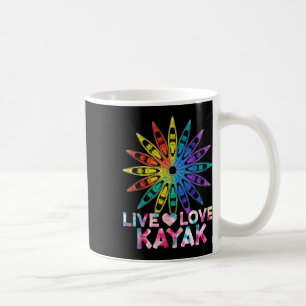 Canoe Boat Paddling Sport Kayaker Live Love Kayak Coffee Mug