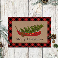 Canoe Christmas Tree Plaid