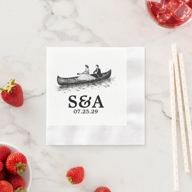 Canoe Couple Napkin (Insitu)