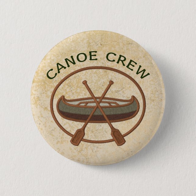 Canoe Crew Canoeing 6 Cm Round Badge (Front)