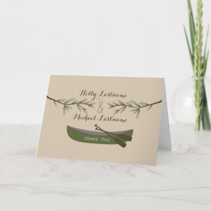Canoe + Evergren Branches Thank You Card