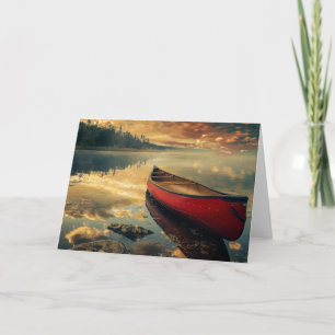 Canoe in a River Note Card