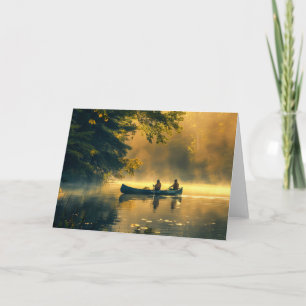 Canoe in a River Note Card