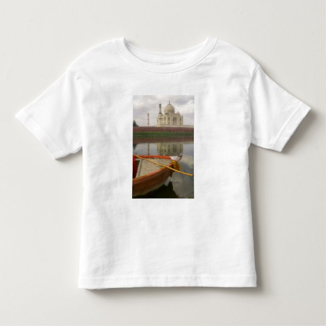 Canoe in water with Taj Mahal, Agra, India Toddler T-Shirt (Front)