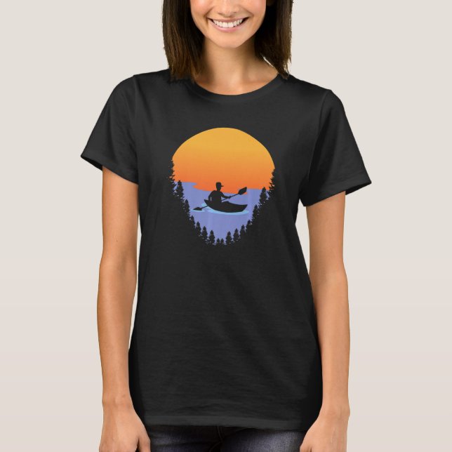 Canoe Lover Funny Kayaking Paddling Retro Kayak T-Shirt (Front)
