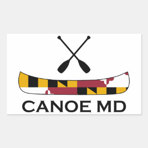 Canoe Maryland Rectangular Sticker
