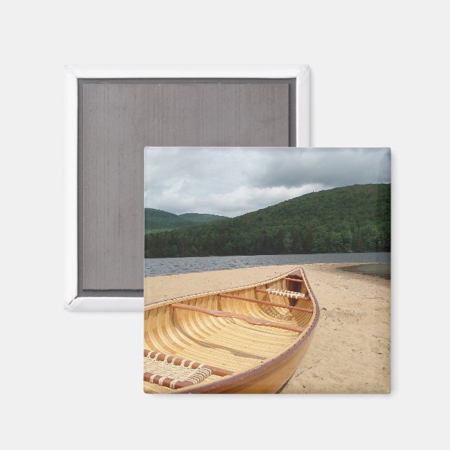 Canoe on Beach by Lake Magnet (Front/Back)