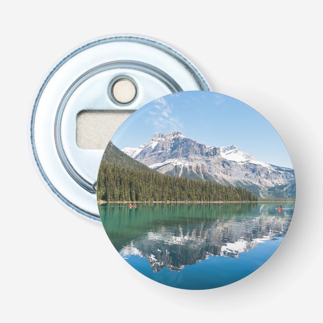 Canoe on famous Emerald Lake - Yoho NP, Canada Bottle Opener (Front)